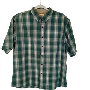 Customized Version Designed By Dubinik Green Plaid Button-Up Shirt Men’s Size XL